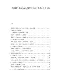 番茄醬產(chǎn)業(yè)市場(chǎng)動(dòng)態(tài)深度研究及投資機(jī)會(huì)分析報(bào)告