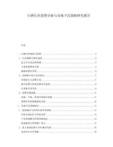 白酒行業(yè)消費(fèi)分級(jí)與市場(chǎng)下沉策略研究報(bào)告