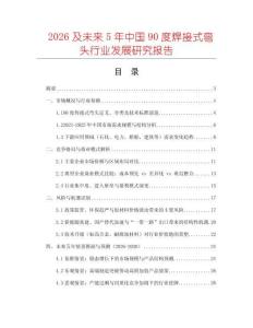 2026及未來5年中國90度焊接式彎頭行業(yè)發(fā)展研究報告