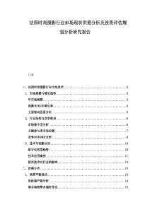 法國時尚攝影行業市場現狀供需分析及投資評估規劃分析研究報告