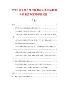 2025至未來5年中國塑料悶蓋市場數據分析及競爭策略研究報告