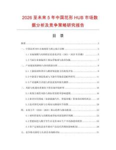 2026至未來(lái)5年中國(guó)花形HUB市場(chǎng)數(shù)據(jù)分析及競(jìng)爭(zhēng)策略研究報(bào)告