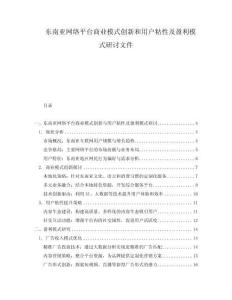 東南亞網(wǎng)絡(luò)平臺商業(yè)模式創(chuàng)新和用戶粘性及盈利模式研討文件