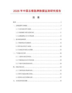 2026年中國總樓匙牌數據監測研究報告