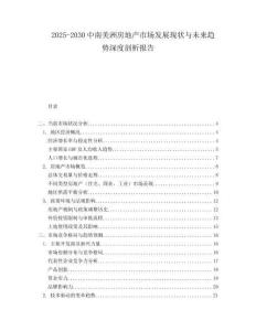 2025-2030中南美洲房地產市場發展現狀與未來趨勢深度剖析報告