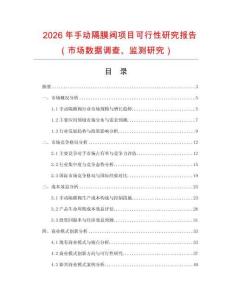 2026年手動(dòng)隔膜閥項(xiàng)目可行性研究報(bào)告（市場(chǎng)數(shù)據(jù)調(diào)查、監(jiān)測(cè)研究）