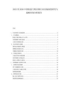 2025至2030中國防盜門吸音器行業(yè)市場深度研究與戰(zhàn)略咨詢分析報告