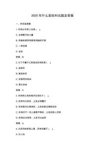2025年什么是權利試題及答案