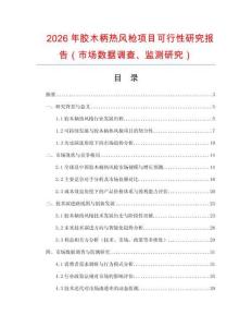 2026年膠木柄熱風(fēng)槍項(xiàng)目可行性研究報(bào)告（市場(chǎng)數(shù)據(jù)調(diào)查、監(jiān)測(cè)研究）