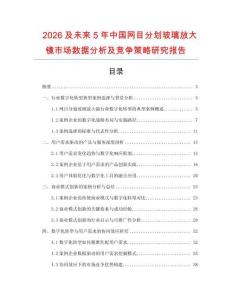 2026及未來5年中國網(wǎng)目分劃玻璃放大鏡市場數(shù)據(jù)分析及競爭策略研究報告