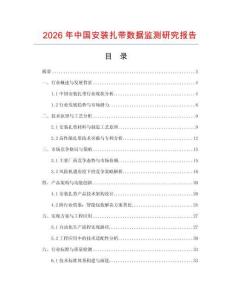 2026年中國安裝扎帶數據監測研究報告