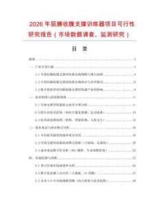 2026年屈腠收腹支撐訓練器項目可行性研究報告（市場數據調查、監測研究）