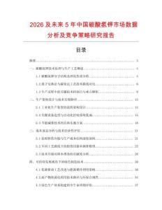 2026及未來5年中國碳酸氫鉀市場數據分析及競爭策略研究報告