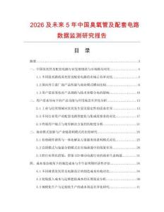 2026及未來5年中國臭氧管及配套電路數(shù)據(jù)監(jiān)測研究報(bào)告