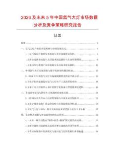 2026及未來5年中國氙氣大燈市場數(shù)據(jù)分析及競爭策略研究報告