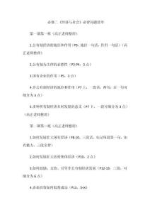 必修二《經(jīng)濟(jì)與社會(huì)》必背問題清單