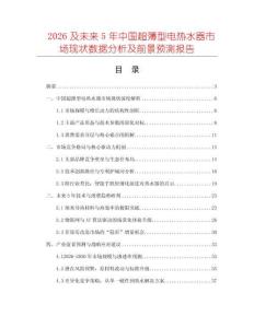 2026及未來5年中國超薄型電熱水器市場現(xiàn)狀數(shù)據(jù)分析及前景預(yù)測報告
