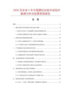 2026及未來5年中國硬拉絲線市場現(xiàn)狀數(shù)據(jù)分析及前景預測報告