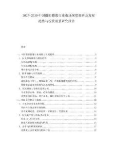 2025-2030中國(guó)攝影攝像行業(yè)市場(chǎng)深度調(diào)研及發(fā)展趨勢(shì)與投資前景研究報(bào)告