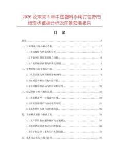 2026及未來5年中國塑料手用打包帶市場現狀數據分析及前景預測報告