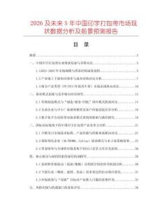 2026及未來5年中國印字打包帶市場現(xiàn)狀數(shù)據(jù)分析及前景預(yù)測報(bào)告