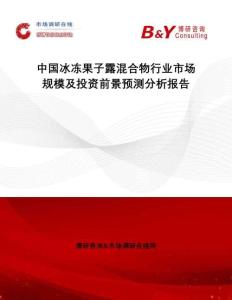 中國冰凍果子露混合物行業市場規模及投資前景預測分析報告