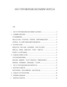 2025中國車載凈化器后裝市場萎縮與轉型方向