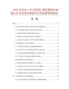 2026及未來5年中國領(lǐng)口繡花圓領(lǐng)長袖套頭衫市場現(xiàn)狀數(shù)據(jù)分析及前景預(yù)測報告