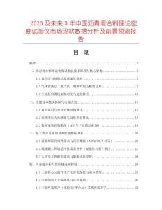 2026及未來5年中國(guó)瀝青混合料理論密度試驗(yàn)儀市場(chǎng)現(xiàn)狀數(shù)據(jù)分析及前景預(yù)測(cè)報(bào)告