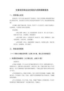 文旅項(xiàng)目商業(yè)業(yè)態(tài)規(guī)劃與招商策略報(bào)告