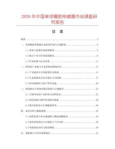 2026年中國單球橡膠伸縮器市場調查研究報告
