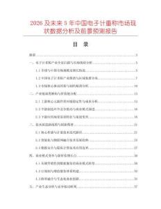 2026及未來5年中國電子計(jì)重稱市場現(xiàn)狀數(shù)據(jù)分析及前景預(yù)測報(bào)告