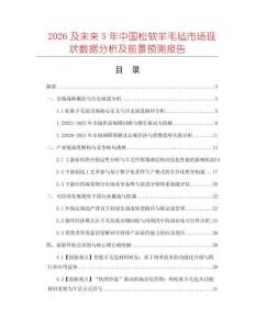 2026及未來(lái)5年中國(guó)松軟羊毛氈市場(chǎng)現(xiàn)狀數(shù)據(jù)分析及前景預(yù)測(cè)報(bào)告
