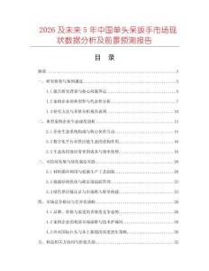 2026及未來5年中國單頭呆扳手市場現狀數據分析及前景預測報告