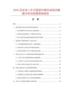 2026及未來5年中國(guó)深沖鋼市場(chǎng)現(xiàn)狀數(shù)據(jù)分析及前景預(yù)測(cè)報(bào)告