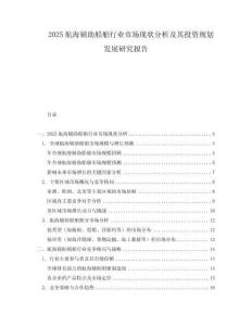 2025航海輔助船舶行業市場現狀分析及其投資規劃發展研究報告