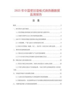 2025年中國(guó)密封墊板式換熱器數(shù)據(jù)監(jiān)測(cè)報(bào)告