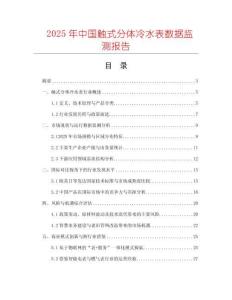 2025年中國觸式分體冷水表數據監測報告