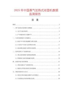 2025年中國蒸氣加熱式雙面機數(shù)據(jù)監(jiān)測報告