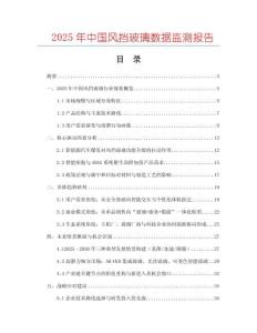 2025年中國風擋玻璃數據監測報告