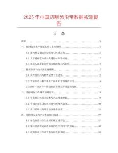 2025年中國切割齒形帶數據監測報告
