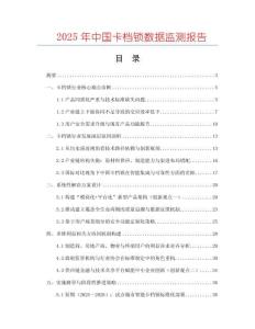 2025年中國卡檔鎖數據監測報告