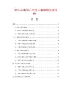 2025年中國八寶撥云散數(shù)據(jù)監(jiān)測報(bào)告