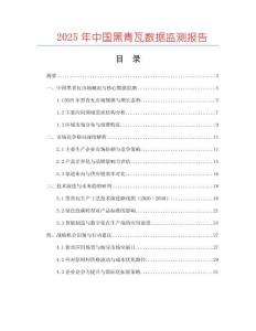 2025年中國黑青瓦數據監測報告