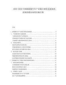 2025-2030中國新能源汽車產業鏈合規化發展現狀及規范建議深度實施方案
