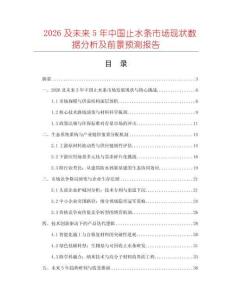 2026及未來5年中國止水條市場現狀數據分析及前景預測報告