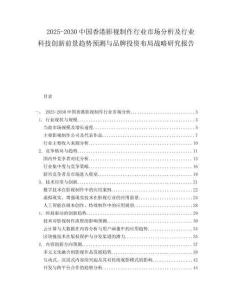 2025-2030中國香港影視制作行業市場分析及行業科技創新前景趨勢預測與品牌投資布局戰略研究報告