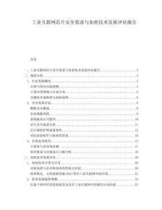 工業(yè)互聯(lián)網(wǎng)芯片安全需求與加密技術(shù)發(fā)展評估報(bào)告