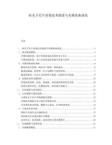 硅光子芯片封裝技術演進與光模塊集成化