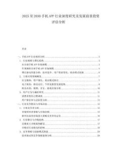2025至2030手機APP行業深度研究及發展前景投資評估分析